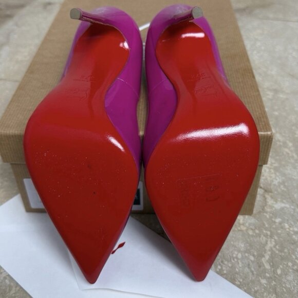 Christian Louboutin Pigalle Follies 120 Indian Rose 120mm Patent Heels - Picture 3 of 15